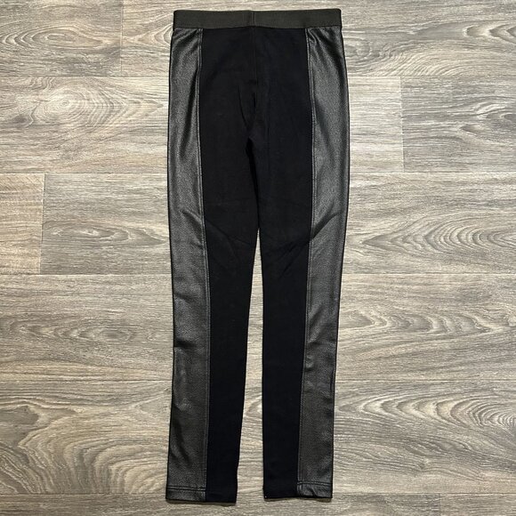 BCBGMAXAZRIA Shelby Black Faux Leather Panel Leggings Small BCBG NYE Night Out - Picture 5 of 10